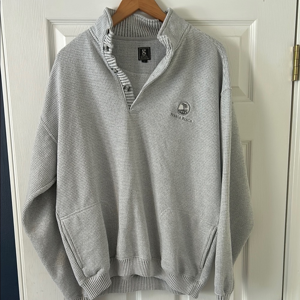 Pebble Beach Gear For Sports Light Gray Zip-Up Sweater